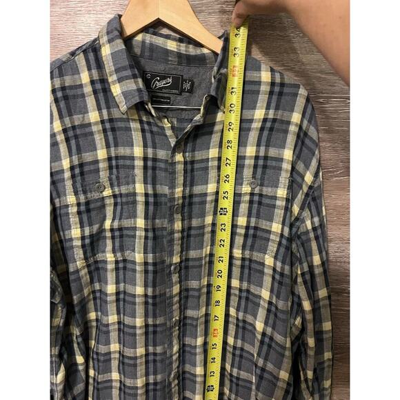 Grayers Men’s XL Flannel Long Sleeve Button Up Rust Gray 100% Cotton Plaid - Picture 5 of 6